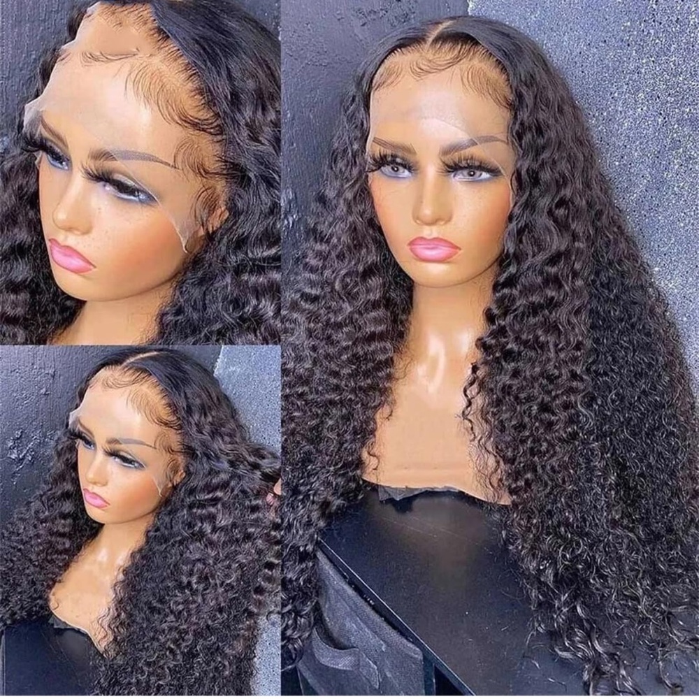 Curly 13*6 lace human wig